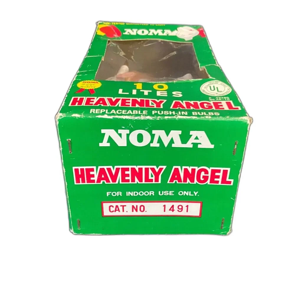 VTG Noma Heavenly Angel Tree Topper Lighted Japan w Box Nostalgic Xmas